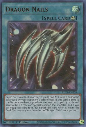 Dragon Nails (BLCR-EN003) - Battles of Legend: Crystal Revenge 1st Edition - Premium Yugioh Single from Konami - Just $0.28! Shop now at Game Crave Tournament Store