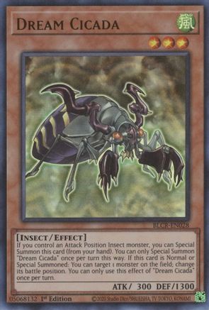 Dream Cicada (BLCR-EN028) - Battles of Legend: Crystal Revenge 1st Edition - Premium Yugioh Single from Konami - Just $0.08! Shop now at Game Crave Tournament Store
