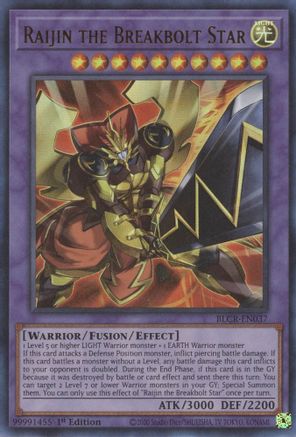 Raijin the Breakbolt Star (BLCR-EN037) - Battles of Legend: Crystal Revenge 1st Edition - Premium Yugioh Single from Konami - Just $0.25! Shop now at Game Crave Tournament Store
