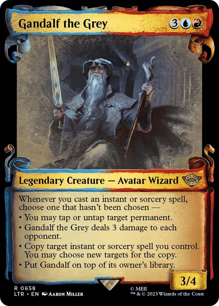 Gandalf the Grey (LTR-658) - The Lord of the Rings: Tales of Middle-earth: (Showcase) - Premium MTG Single from Wizards of the Coast - Just $0.94! Shop now at Game Crave Tournament Store