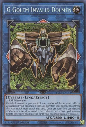 G Golem Invalid Dolmen (BLCR-EN044) - Battles of Legend: Crystal Revenge 1st Edition - Premium Yugioh Single from Konami - Just $0.25! Shop now at Game Crave Tournament Store