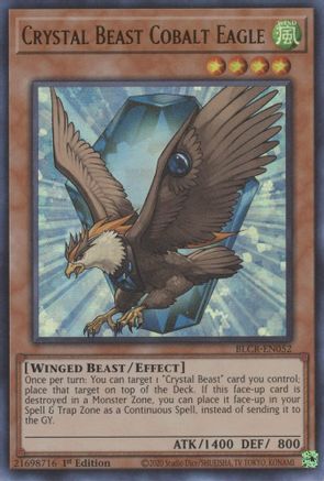 Crystal Beast Cobalt Eagle (BLCR-EN052) - Battles of Legend: Crystal Revenge 1st Edition - Premium Yugioh Single from Konami - Just $0.25! Shop now at Game Crave Tournament Store