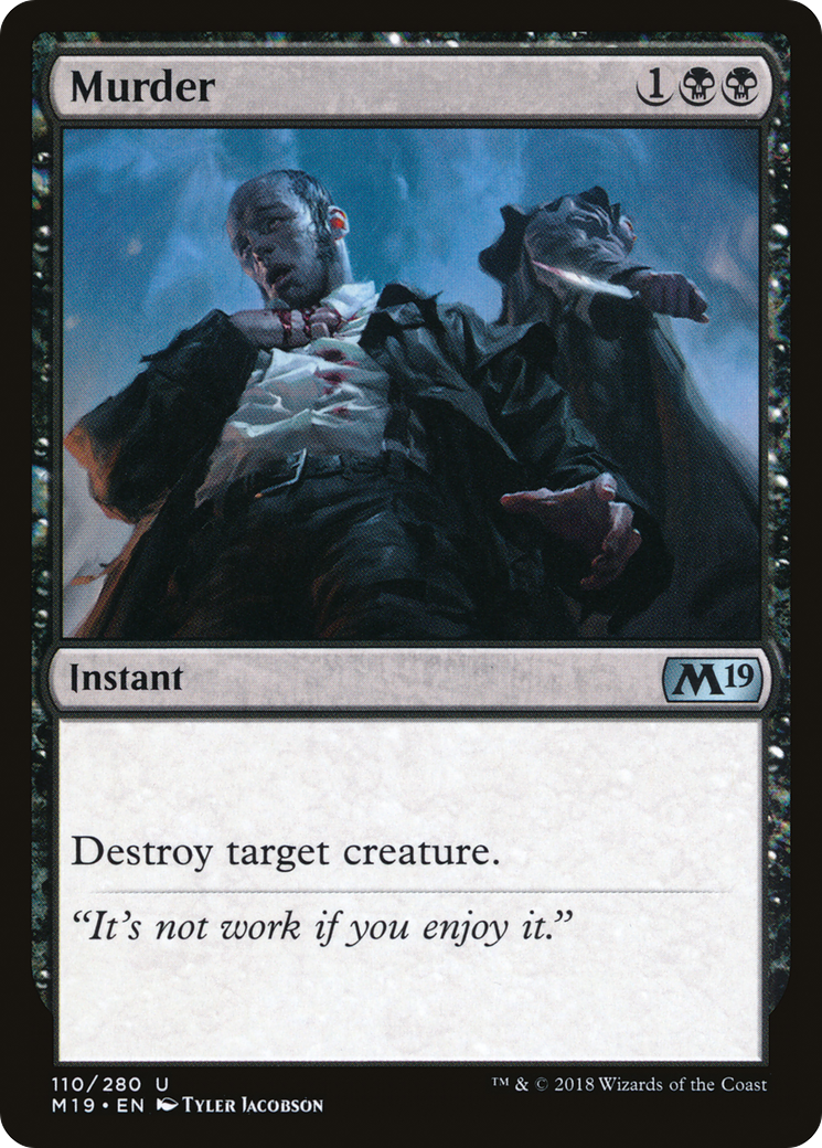 Murder (M19-110) - Core Set 2019 Foil - Premium MTG Single from Wizards of the Coast - Just $0.09! Shop now at Game Crave Tournament Store