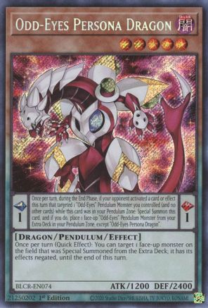 Odd-Eyes Persona Dragon (BLCR-EN074) - Battles of Legend: Crystal Revenge 1st Edition - Premium Yugioh Single from Konami - Just $0.25! Shop now at Game Crave Tournament Store