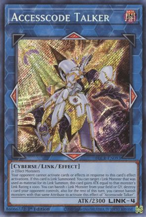 Accesscode Talker (BLCR-EN093) - Battles of Legend: Crystal Revenge 1st Edition - Premium Yugioh Single from Konami - Just $3.94! Shop now at Game Crave Tournament Store