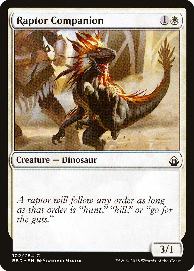Raptor Companion (BBD-102) - Battlebond Foil - Premium MTG Single from Wizards of the Coast - Just $0.08! Shop now at Game Crave Tournament Store