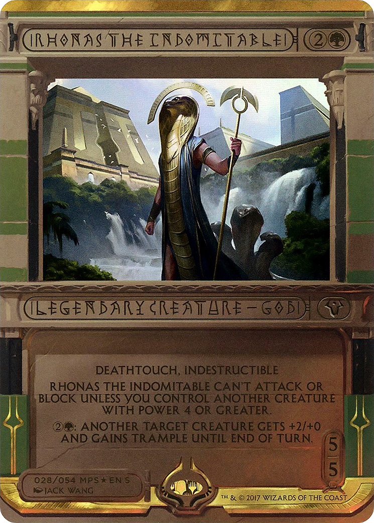 Rhonas the Indomitable (MP2-028) - Amonkhet Invocations (Borderless) Foil - Premium MTG Single from Wizards of the Coast - Just $33.11! Shop now at Game Crave Tournament Store