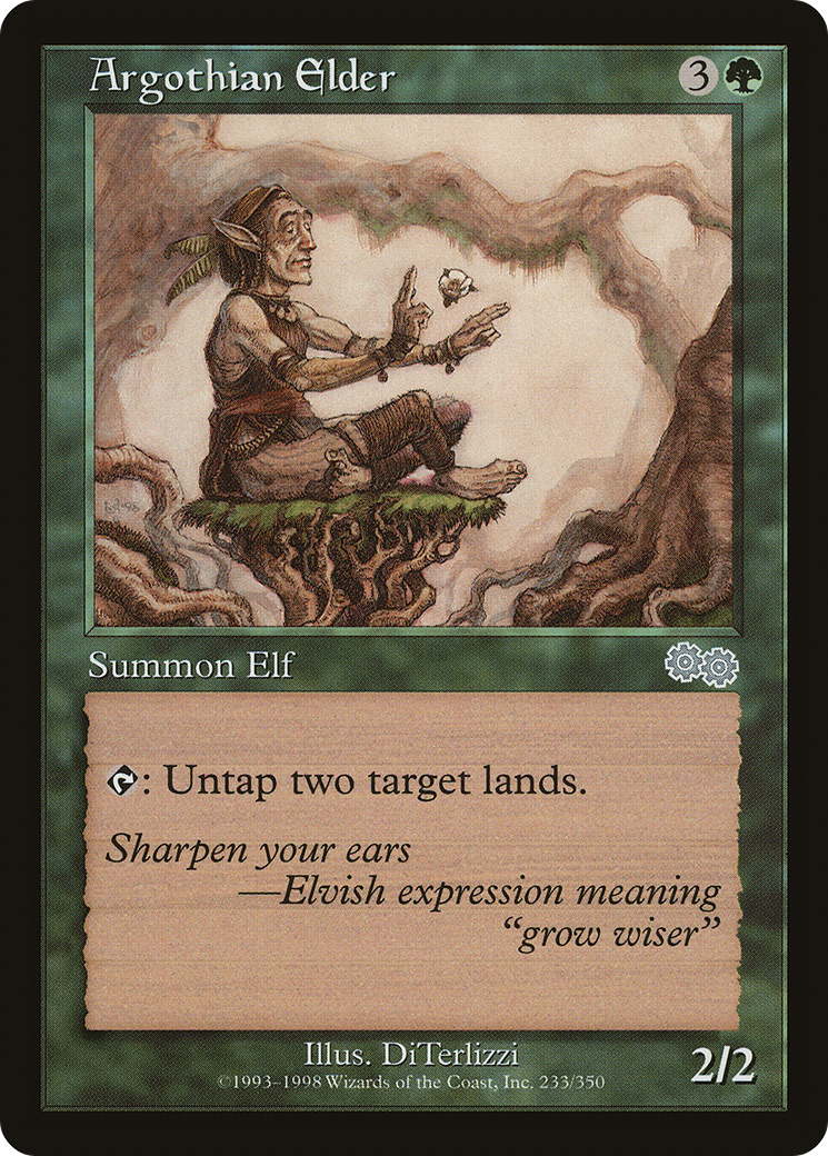 Argothian Elder (USG-233) - Urza's Saga - Premium MTG Single from Wizards of the Coast - Just $0.60! Shop now at Game Crave Tournament Store