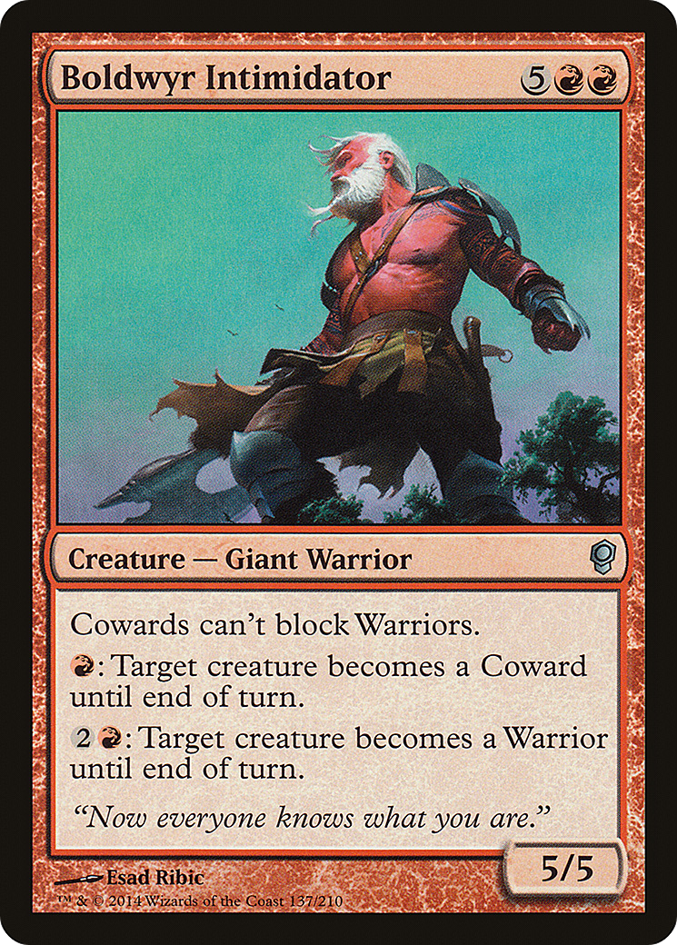 Boldwyr Intimidator (CNS-137) - Conspiracy Foil - Premium MTG Single from Wizards of the Coast - Just $0.32! Shop now at Game Crave Tournament Store