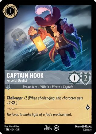 Captain Hook - Forceful Duelist (7) - D23 Promos Holofoil - Premium Lorcana Single from Disney - Just $371.35! Shop now at Game Crave Tournament Store