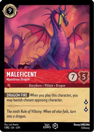 Maleficent - Monstrous Dragon (5) - D23 Promos - Premium Lorcana Single from D23 Promos - Just $355.96! Shop now at Game Crave Tournament Store