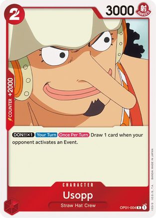 Usopp (OP01-004) - Romance Dawn Foil - Premium One Piece Single from Bandai - Just $0.08! Shop now at Game Crave Tournament Store