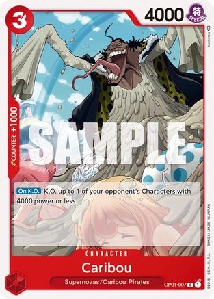 Caribou (OP01-007) - Romance Dawn - Premium One Piece Single from Bandai - Just $0.25! Shop now at Game Crave Tournament Store