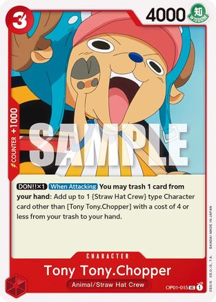 Tony Tony.Chopper (OP01-015) - Romance Dawn - Premium One Piece Single from Bandai - Just $0.37! Shop now at Game Crave Tournament Store
