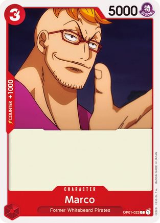 Marco (OP01-023) - Romance Dawn - Premium One Piece Single from Bandai - Just $0.25! Shop now at Game Crave Tournament Store