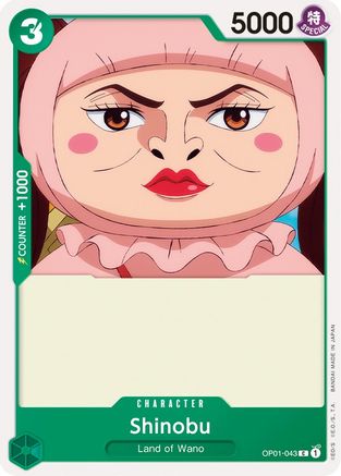 Shinobu (OP01-043) - Romance Dawn - Premium One Piece Single from Bandai - Just $0.08! Shop now at Game Crave Tournament Store