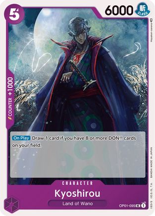 Kyoshirou (OP01-095) - Romance Dawn - Premium One Piece Single from Bandai - Just $0.25! Shop now at Game Crave Tournament Store