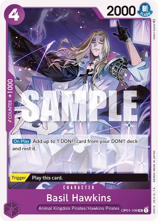Basil Hawkins (OP01-106) - Romance Dawn - Premium One Piece Single from Bandai - Just $0.12! Shop now at Game Crave Tournament Store
