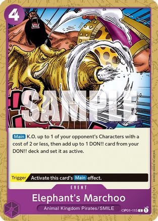 Elephant's Marchoo (OP01-115) - Romance Dawn - Premium One Piece Single from Bandai - Just $0.25! Shop now at Game Crave Tournament Store