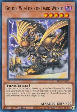 Goldd, Wu-Lord of Dark World (SR13-EN007) - Structure Deck: Dark World 1st Edition - Premium Yugioh Single from Konami - Just $0.25! Shop now at Game Crave Tournament Store