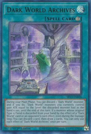 Dark World Archives (SR13-EN026) - Structure Deck: Dark World 1st Edition - Premium Yugioh Single from Konami - Just $0.25! Shop now at Game Crave Tournament Store