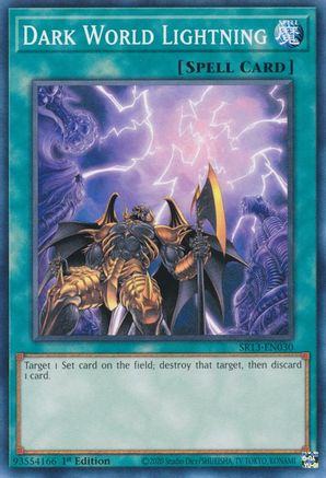 Dark World Lightning (SR13-EN030) - Structure Deck: Dark World 1st Edition - Premium Yugioh Single from Konami - Just $0.25! Shop now at Game Crave Tournament Store