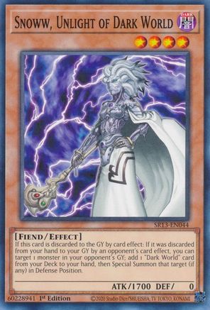 Snoww, Unlight of Dark World (SR13-EN044) - Structure Deck: Dark World 1st Edition - Premium Yugioh Single from Konami - Just $0.25! Shop now at Game Crave Tournament Store