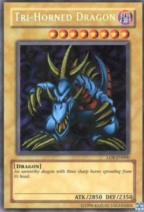 Tri-Horned Dragon (LOB-EN000) (LOB-EN000) - Legend of Blue Eyes White Dragon (Worldwide English) Unlimited - Premium Yugioh Single from Konami - Just $8.77! Shop now at Game Crave Tournament Store