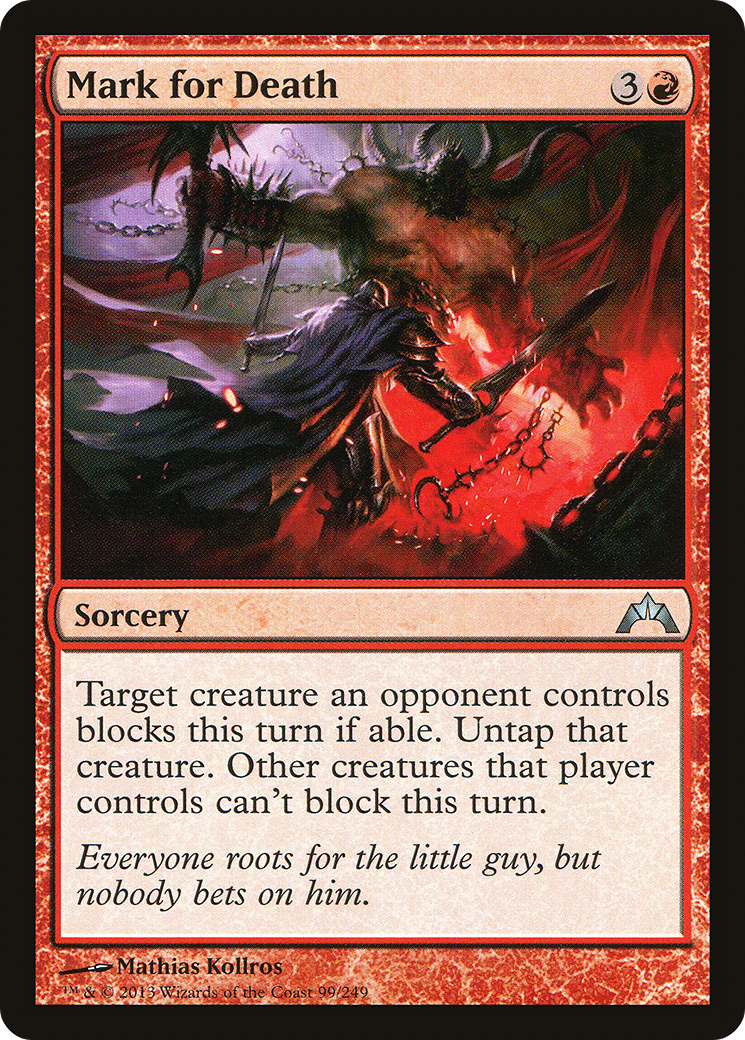 Mark for Death (GTC-099) - Gatecrash - Premium MTG Single from Wizards of the Coast - Just $0.25! Shop now at Game Crave Tournament Store