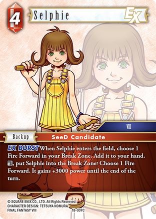 Selphie EX (RESURGENCE OF POWER) Foil - Premium Final Fantasy Single from Resurgence of Power - Just $1.08! Shop now at Game Crave Tournament Store