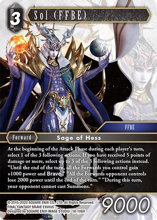 Sol (FFBE) (RESURGENCE OF POWER) Foil - Premium Final Fantasy Single from Resurgence of Power - Just $0.54! Shop now at Game Crave Tournament Store