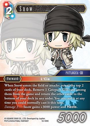 Snow (RESURGENCE OF POWER) - Premium Final Fantasy Single from Resurgence of Power - Just $0.25! Shop now at Game Crave Tournament Store