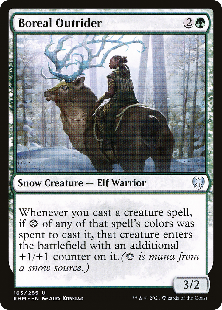 Boreal Outrider (KHM-163) - Kaldheim: (snow) - Premium MTG Single from Wizards of the Coast - Just $0.25! Shop now at Game Crave Tournament Store