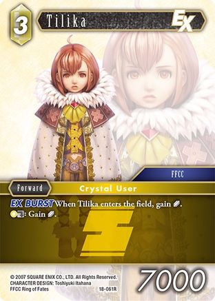 Tilika EX (RESURGENCE OF POWER) Foil - Premium Final Fantasy Single from Resurgence of Power - Just $0.25! Shop now at Game Crave Tournament Store