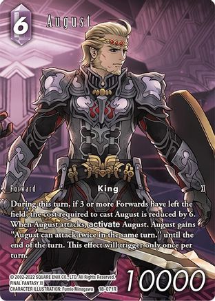 August (Full Art) (RESURGENCE OF POWER) Foil - Premium Final Fantasy Single from Resurgence of Power - Just $3.12! Shop now at Game Crave Tournament Store