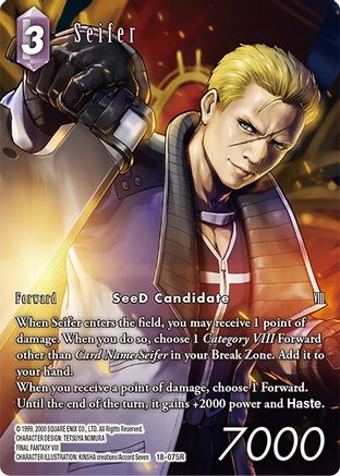 Seifer (Full Art) (RESURGENCE OF POWER) Foil - Premium Final Fantasy Single from Resurgence of Power - Just $7.66! Shop now at Game Crave Tournament Store