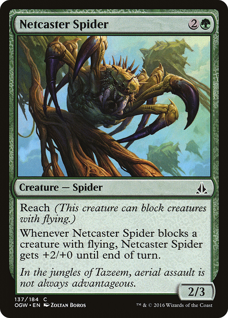 Netcaster Spider (OGW-137) - Oath of the Gatewatch Foil - Premium MTG Single from Wizards of the Coast - Just $0.08! Shop now at Game Crave Tournament Store