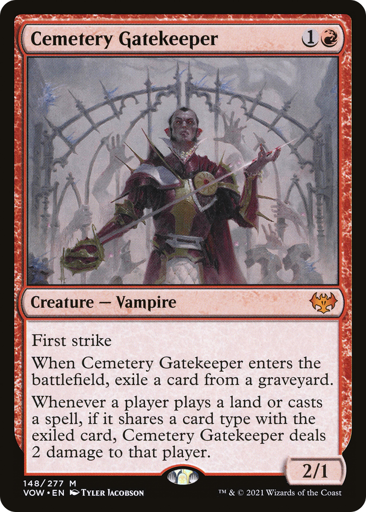 Cemetery Gatekeeper (VOW-148) - Innistrad: Crimson Vow Foil - Premium MTG Single from Wizards of the Coast - Just $1.83! Shop now at Game Crave Tournament Store