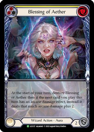 Blessing of Aether (Yellow) (LGS117) - Flesh and Blood: Promo Cards Rainbow Foil - Premium Flesh And Blood Single from Legend Story Studios - Just $0.36! Shop now at Game Crave Tournament Store