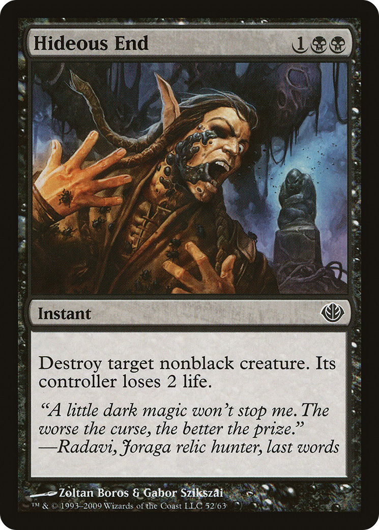 Hideous End (DDD-052) - Duel Decks: Garruk vs. Liliana - Premium MTG Single from Wizards of the Coast - Just $0.08! Shop now at Game Crave Tournament Store