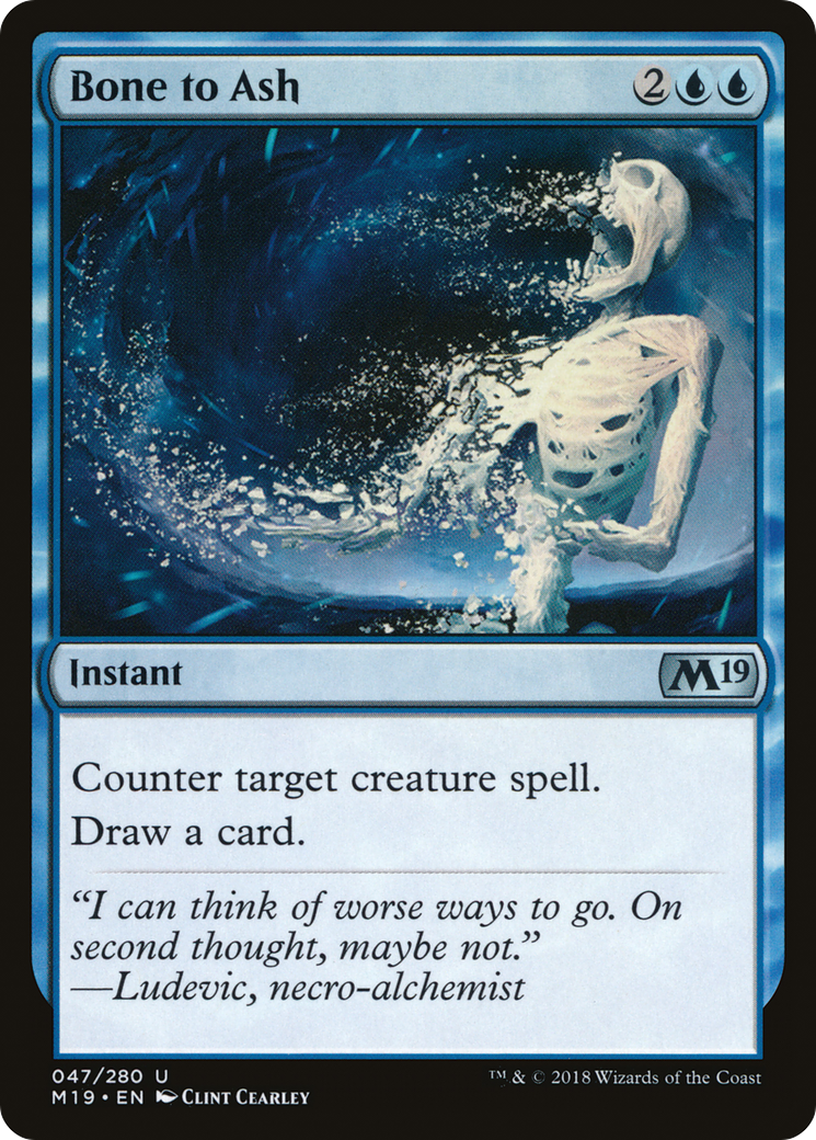 Bone to Ash (M19-047) - Core Set 2019 Foil - Premium MTG Single from Wizards of the Coast - Just $0.07! Shop now at Game Crave Tournament Store