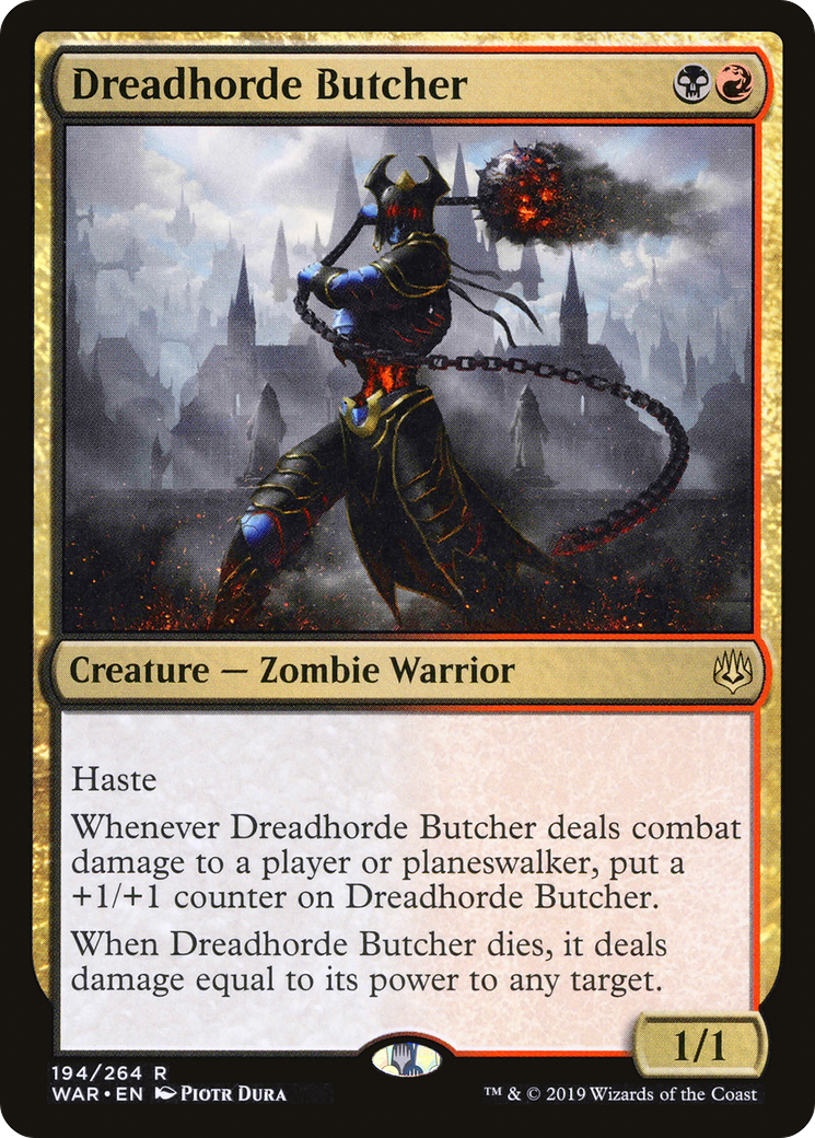 Dreadhorde Butcher (WAR-194) - War of the Spark Foil - Premium MTG Single from Wizards of the Coast - Just $0.50! Shop now at Game Crave Tournament Store