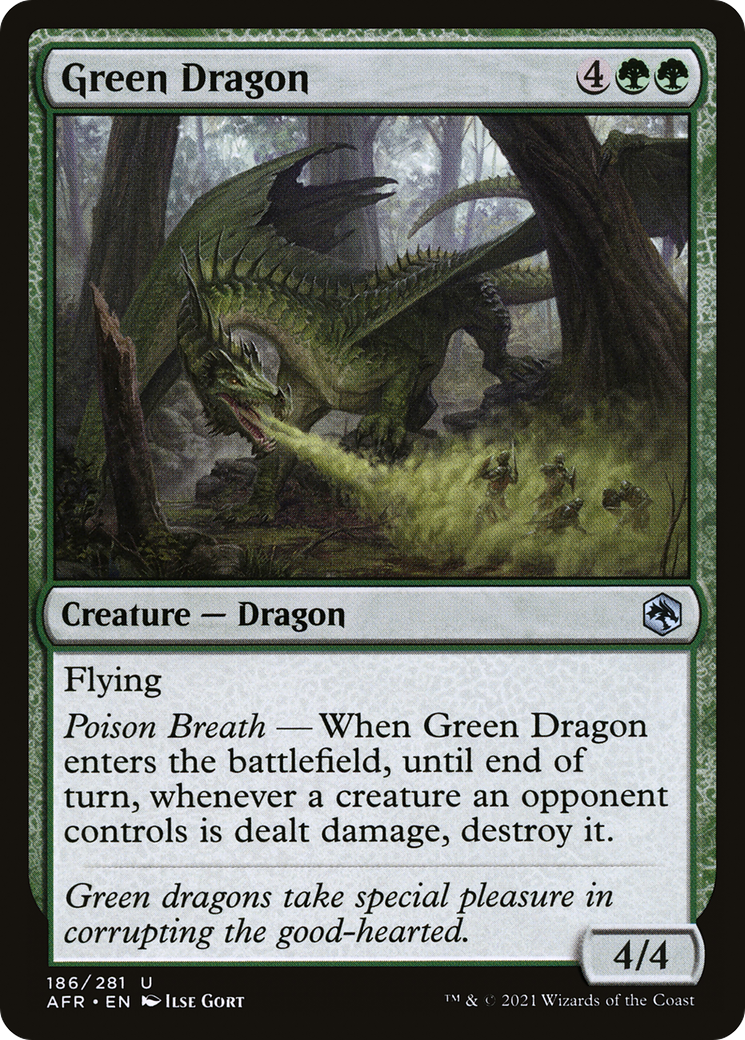 Green Dragon (AFR-186) - Adventures in the Forgotten Realms Foil - Premium MTG Single from Wizards of the Coast - Just $0.25! Shop now at Game Crave Tournament Store