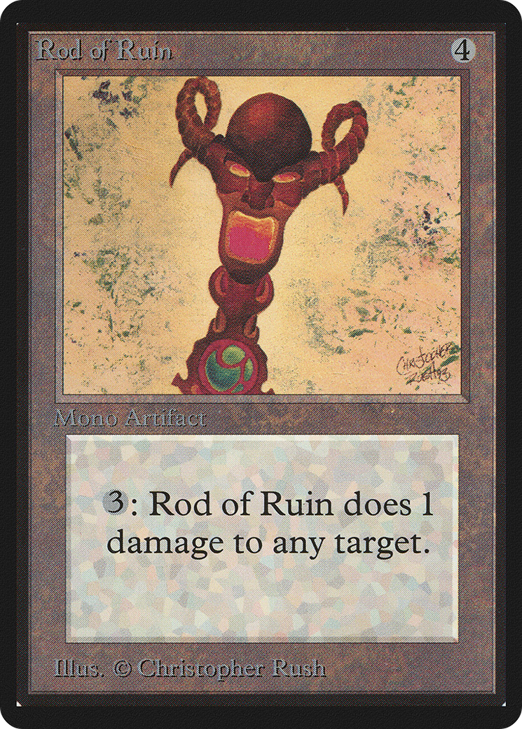 Rod of Ruin (LEB-269) - Limited Edition Beta - Premium MTG Single from Wizards of the Coast - Just $4.90! Shop now at Game Crave Tournament Store