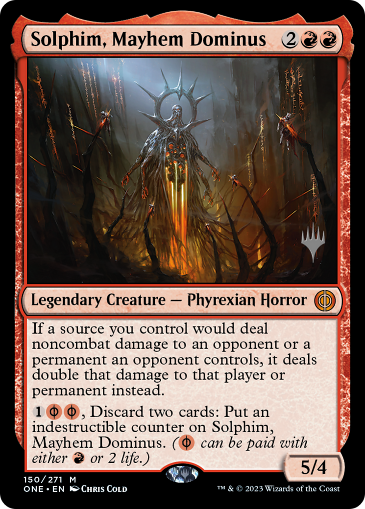 Solphim, Mayhem Dominus (PONE-150P) - Phyrexia: All Will Be One Promos - Premium MTG Single from Wizards of the Coast - Just $14.11! Shop now at Game Crave Tournament Store