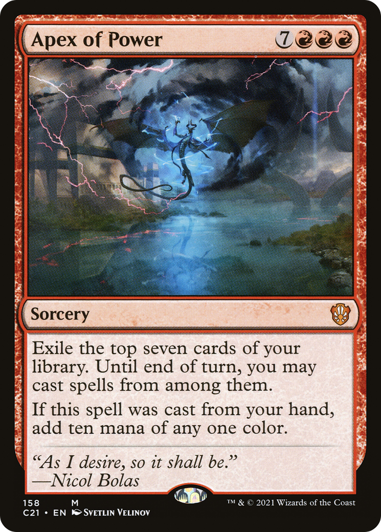Apex of Power (C21-158) - Commander 2021 - Premium MTG Single from Wizards of the Coast - Just $0.10! Shop now at Game Crave Tournament Store