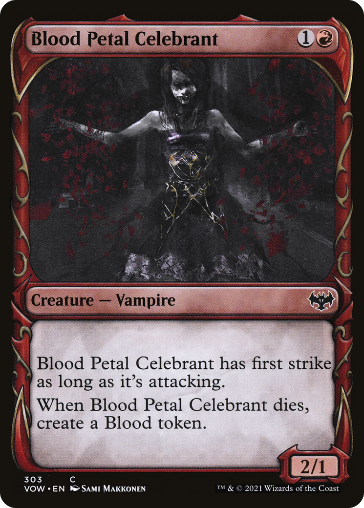 Blood Petal Celebrant (VOW-303) - Innistrad: Crimson Vow: (Showcase) - Premium MTG Single from Wizards of the Coast - Just $0.25! Shop now at Game Crave Tournament Store