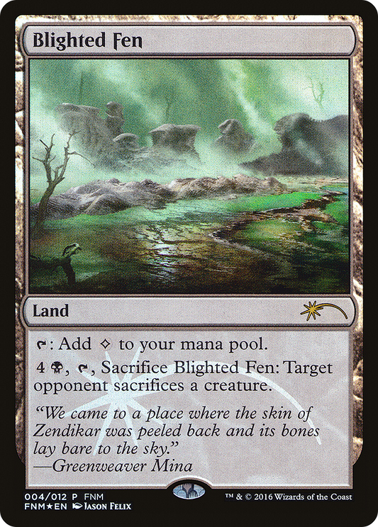 Blighted Fen (F16-004) - Friday Night Magic 2016 Foil - Premium MTG Single from Wizards of the Coast - Just $0.08! Shop now at Game Crave Tournament Store