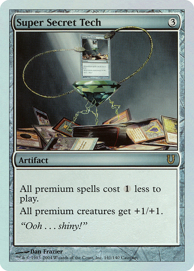Super Secret Tech (UNH-141) - Unhinged Foil - Premium MTG Single from Wizards of the Coast - Just $6.66! Shop now at Game Crave Tournament Store