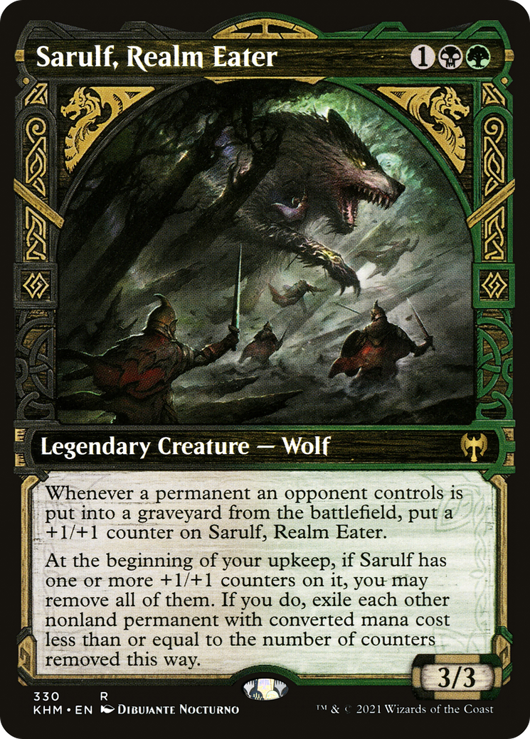 Sarulf, Realm Eater (KHM-330) - Kaldheim: (Showcase) - Premium MTG Single from Wizards of the Coast - Just $0.25! Shop now at Game Crave Tournament Store